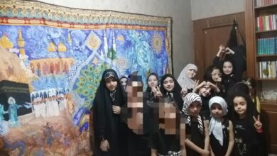 پرده خوانی هفت شهر عشق در جمع کودکان خیابان دانشجو