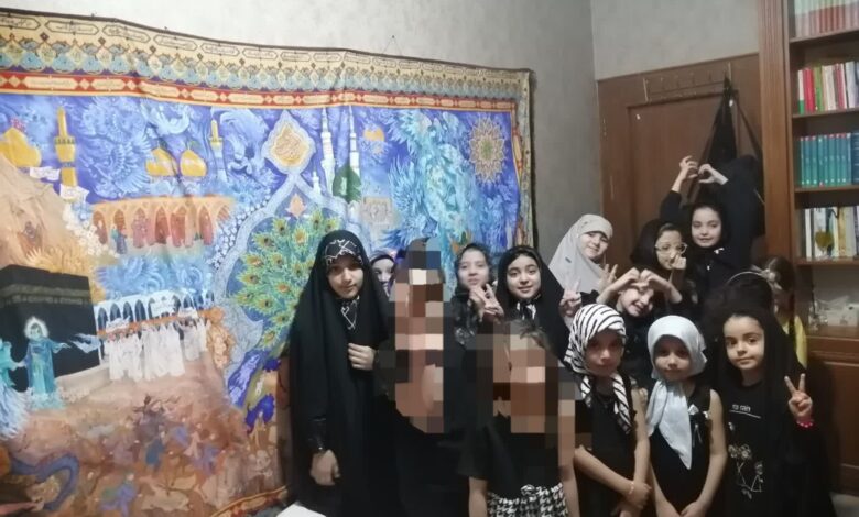 پرده خوانی هفت شهر عشق در جمع کودکان خیابان دانشجو