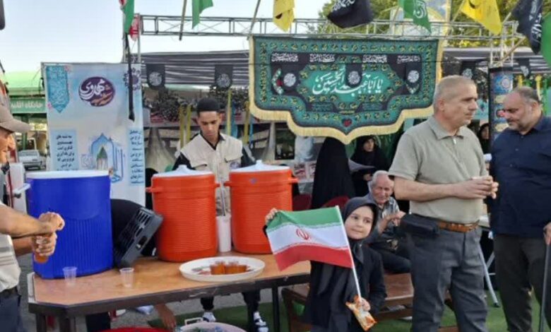 برپایی موکب مهدوی جاماندگان اربعین حسینی در گلزار شهدای ارومیه