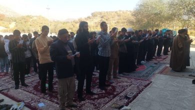 اقامه نماز طلب باران در شهر یاسوج