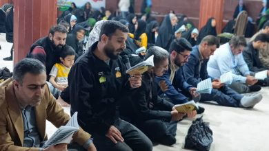 مراسم استغاثه به امام زمان(عج) در گلزار شهدای دهدشت برگزار شد