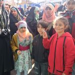 تصویری از اجتماع مردم و موکب‌های فرهنگی در جشن نیمه شعبان خیابان انقلاب خرم‌آباد.