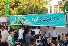 عید غدیر در موکب مهدوی کامیاران؛ از کیک ۳ متری تا هدیه‌های کودکانه در مسیر ظهور+گزارش تصویری