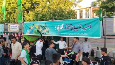 عید غدیر در موکب مهدوی کامیاران؛ از کیک ۳ متری تا هدیه‌های کودکانه در مسیر ظهور+گزارش تصویری